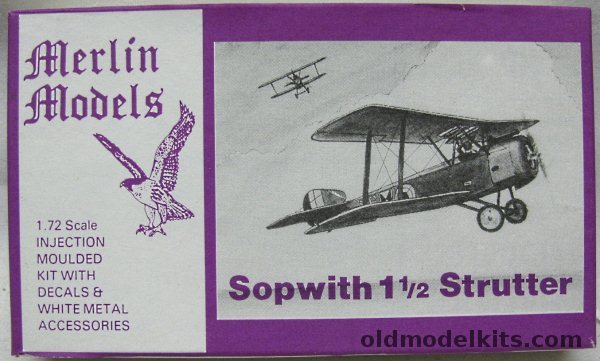 Merlin Models 1/72 Sopwith 1 1/2 Strutter plastic model kit